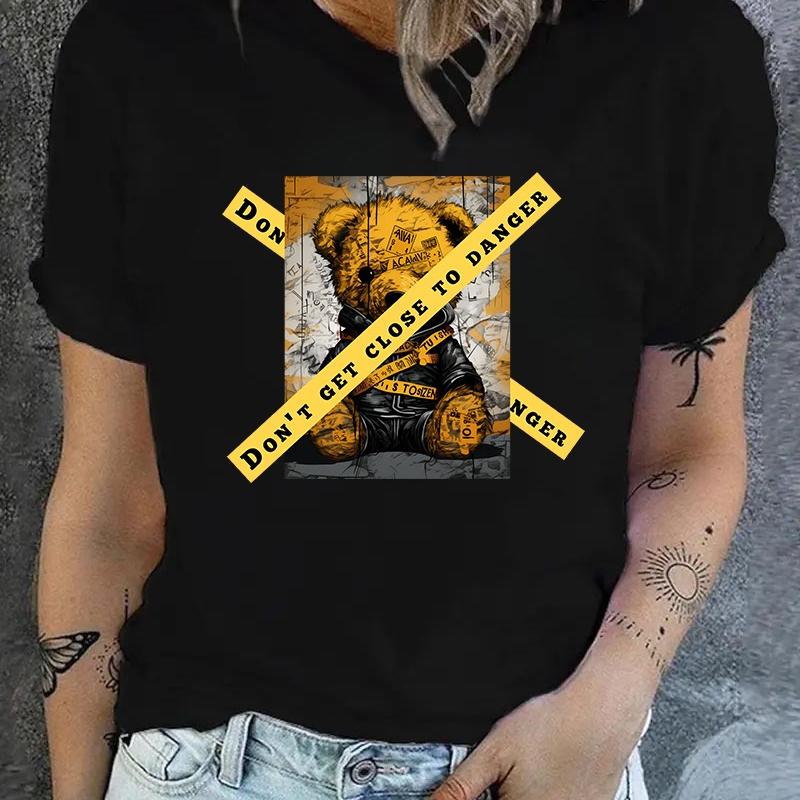 

Women s Solid Color Crew Neck T-Shirt, Breathable Cotton, Hot Days XXL чорний