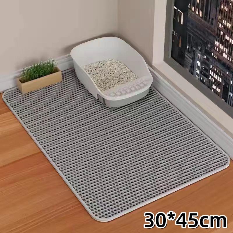 Cat Litter Mat Double Layer Waterproof Urine Proof Trapping Mat Easy To Clean Non-Slip Toilet Pad Cat Scratch Pad Large Foot Pad
