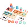 Dětská dřevěná tabule s čísly Kognitivní párování Sčítání Odčítání Operace Montessori Logické myšlení Trénink Matematické hračky