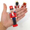 5/6Pcs Nutcracker Wooden Doll Christmas Nutcracker Figurines Vintage Handcraft Puppet Crafts Festival Creative Ornament Dolls