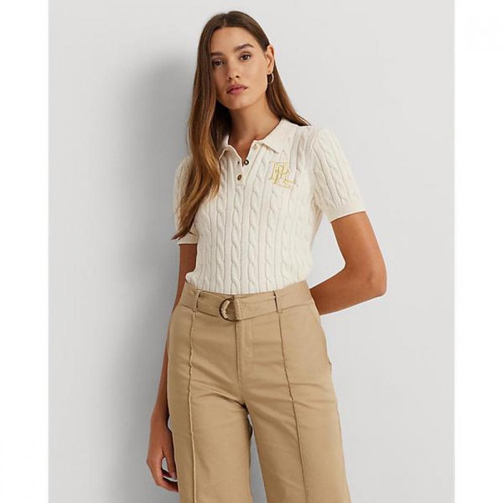 Хлопковый поло-свитер с косами Lauren Ralph Lauren Wmlrswesn820103101 XS