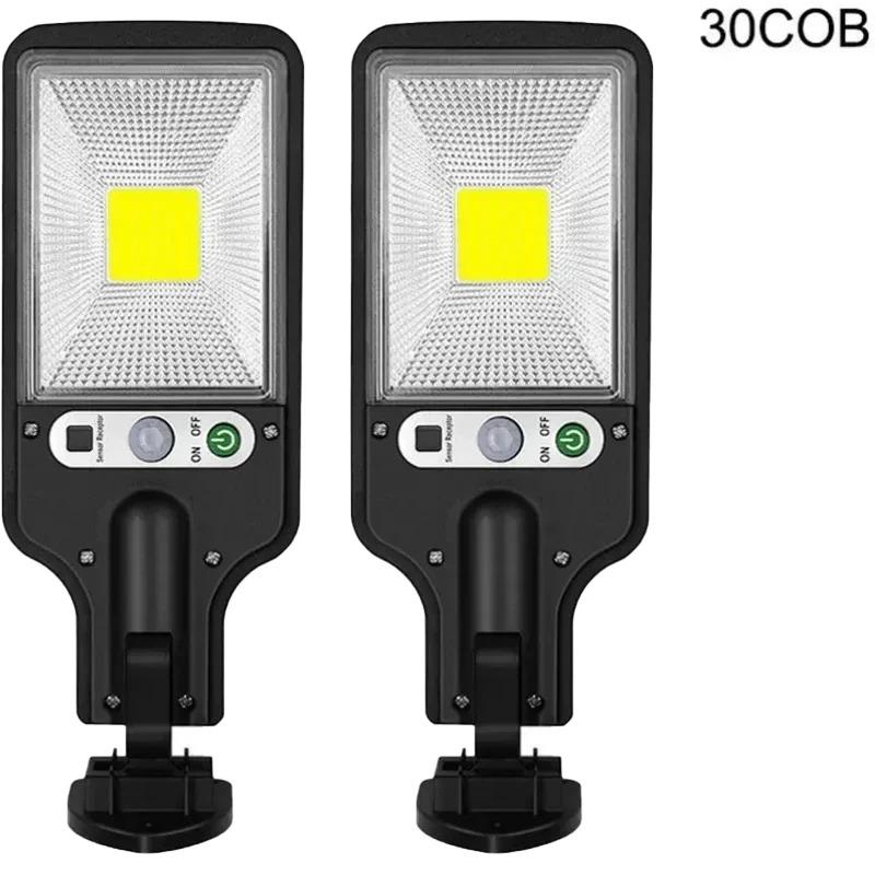 Solar Outdoor Led Courtyard Wall Lamp With 3 Mode Waterproof Motion Sensor Security Lighting Street Lights for Garden Patio Path