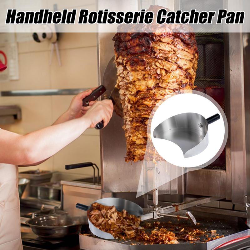 Meat Catcher Pan Large Capacity Barbecue Shovel Handheld Rotisserie Catcher Pan For Shawarma Machine Doner Kebab Grill United States