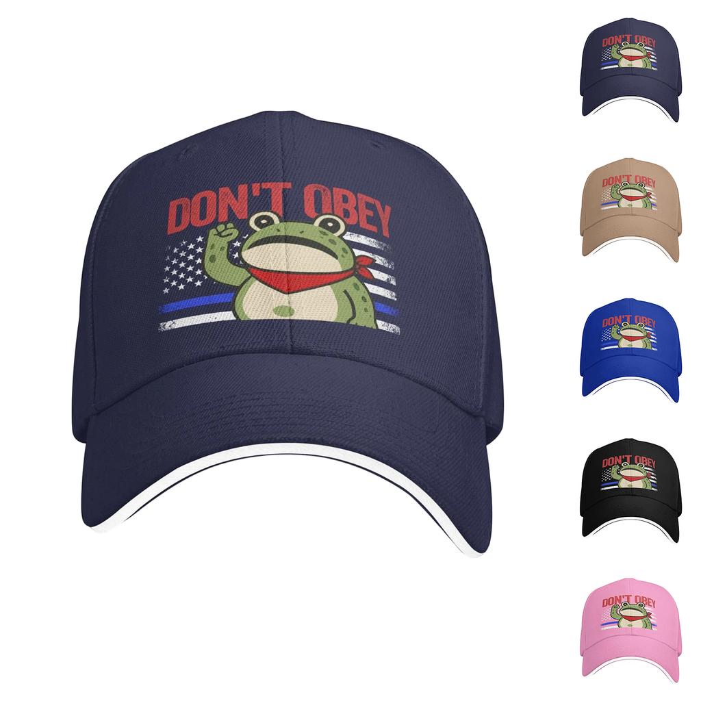 Men's And Women's Washed Cotton Baseball Caps With Printed Distressed Soft Top Denim Hats Vintage Hats