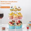 1 Set Cake Stand 3/4 Layers Transparent Round Large Capacity Easy Installation Acrylic Party Cupcake Tower Holder Wedding Supplies