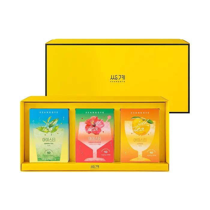 Ssanggye Myungcha Iced Tea 3-piece set (Green Tea/Hibiscus Apple/Yuja)
