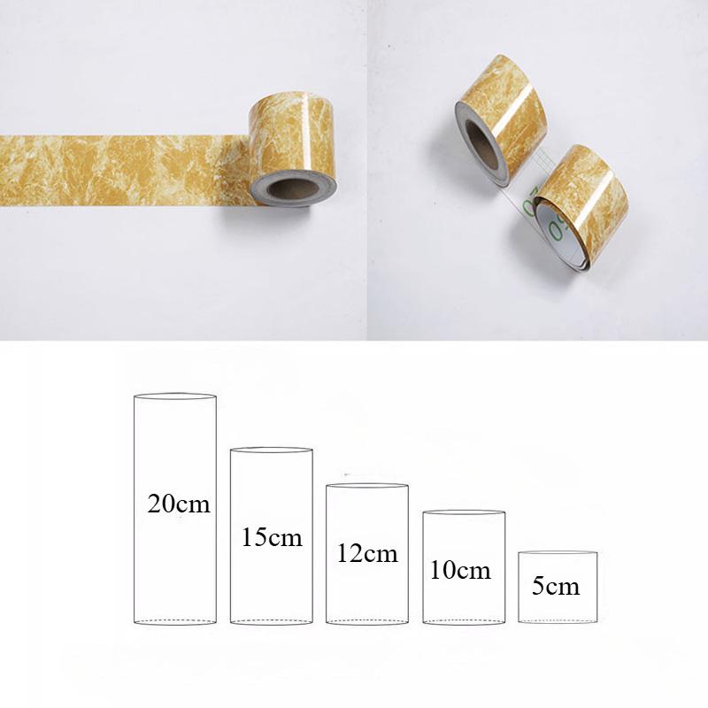 10meter Long Waterproof Self-adhesive PVC Baseboard Sticker Wood Grain Marble Wall Border Stickers Vinyl Decals Home Decor