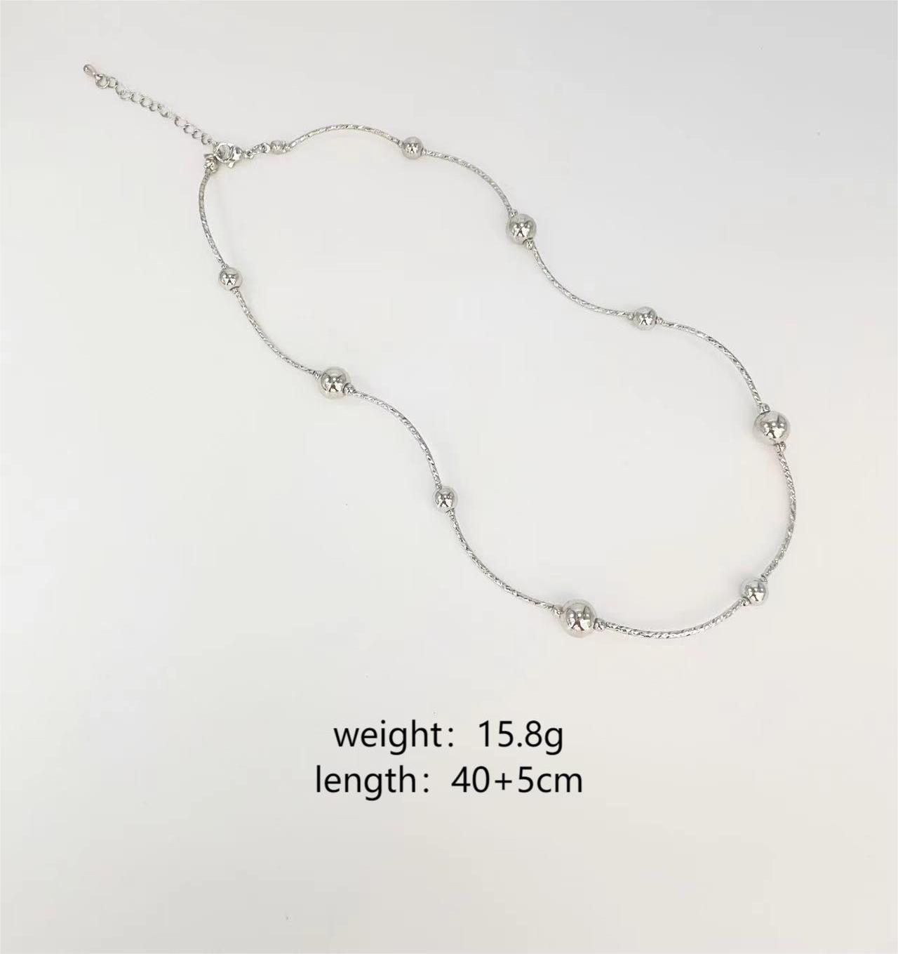 

24 новых трендовых золотых бусин смешанного цвета нестандартное ожерелье золотое и серебряное смешанного цвета цепочка на локоть ключицы ожерелье серебряный