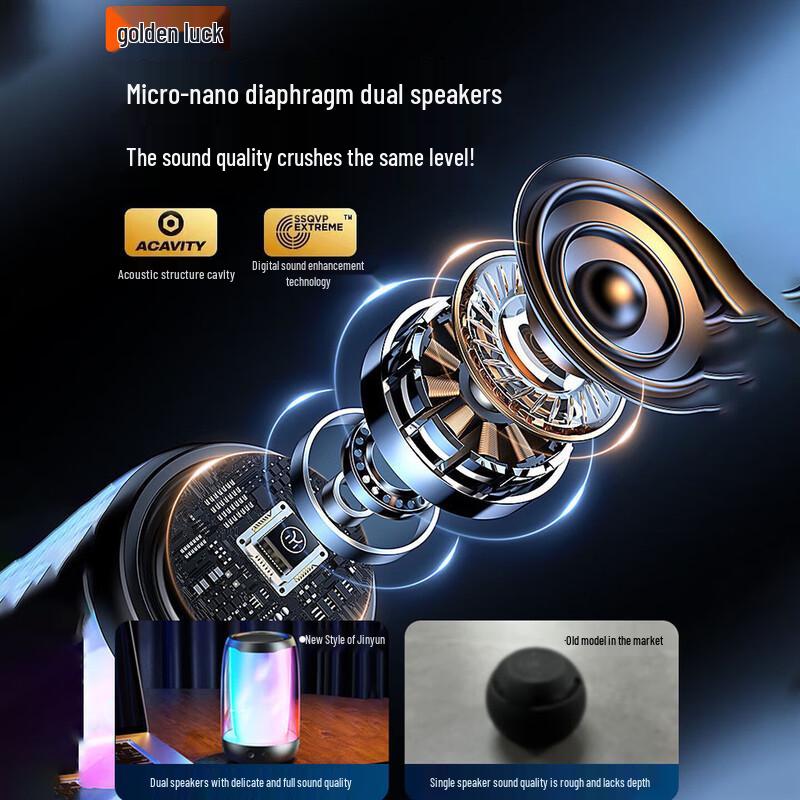 KINYO Portable Bluetooth Speaker with Night Light CN plug (adapter included)