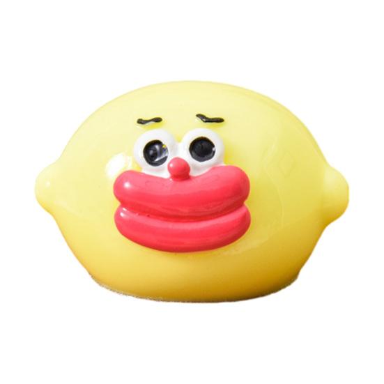 

Cartoon Resin Miniature Fruit Figurine Mini Funny Big Mouth Banana Blueberry Pineapple Statue for DIY Crafts Dollhouse Fairy Garden Cake Decor F