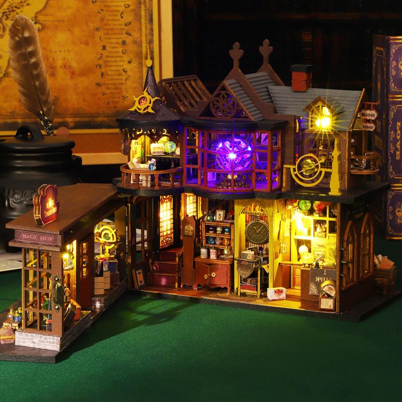DIY Miniature Magic Treasure House Book Nook - Handcrafted 3D Puzzle, Creative Christmas Halloween Black Friday Gift Idea