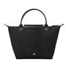 Longchamp Le Pliage Green 23 Short Handle Zipper Closure Recycled Canvas Dumpling Tote Bag Small Women Tote Bags Black 1621919001
