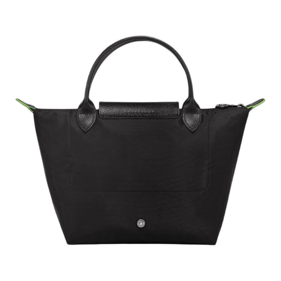 Longchamp Le Pliage Green 23 Short Handle Zipper Closure Recycled Canvas Dumpling Tote Bag Small Women Tote Bags Black 1621919001
