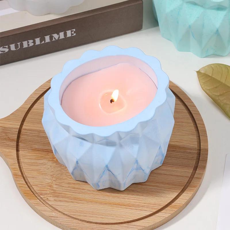[In Stock] Vase Pencil Holder Storage Jar Plaster Aromatherapy Candle Cup Silicone Mold Diamond Cup Diy Drip Epoxy Resin Moulds