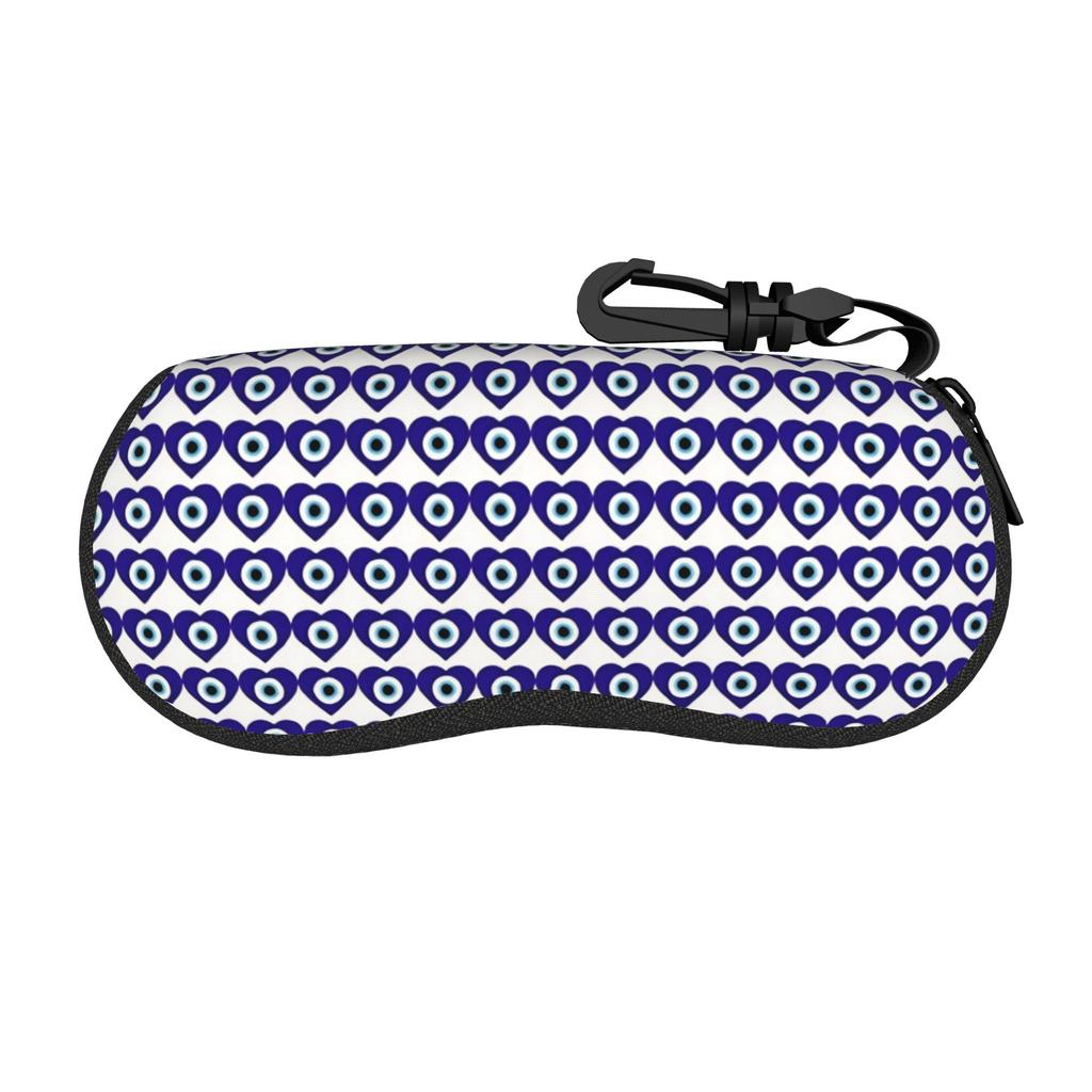 Heartfelt Evil Eye, Eye Of Nazar Glasses Case Sunglasses Pouch Men Women Pocket Eyeglass Cases Cover Fashion Eyewear Accessory