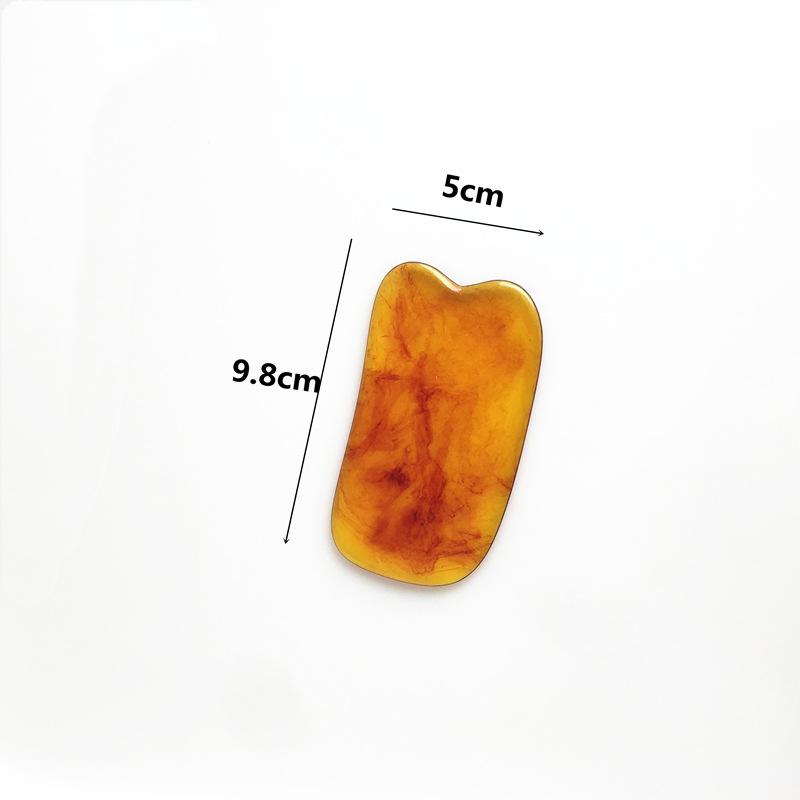 7Pcs / Set  Acupuncture SPA  Massager Antistress Scraping Board Resin Beeswax Amber Meridian Massage Tool Scraping Board Set