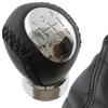 Mazda 6 GG/GY 02-08 Schaltknauf SCHWARZES LEDER 5 GANG 12MM + Schaltsack + Rahmen 2 Stück. EINSTELLEN