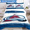 3PCS Avalanche Team Spirit Bedding Set,Including 1pc Duvet Cover And 2pcs Pillowcases Perfect for Bedroom, Dormitory, Fan Christmas Gift