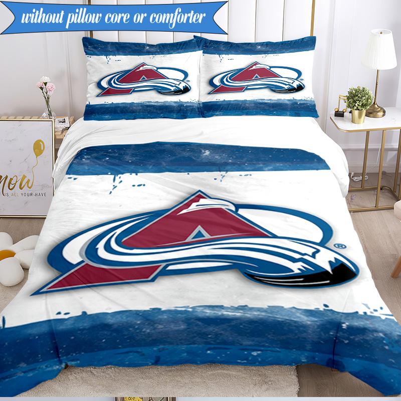 3PCS Avalanche Team Spirit Bedding Set,Including 1pc Duvet Cover And 2pcs Pillowcases Perfect for Bedroom, Dormitory, Fan Christmas Gift