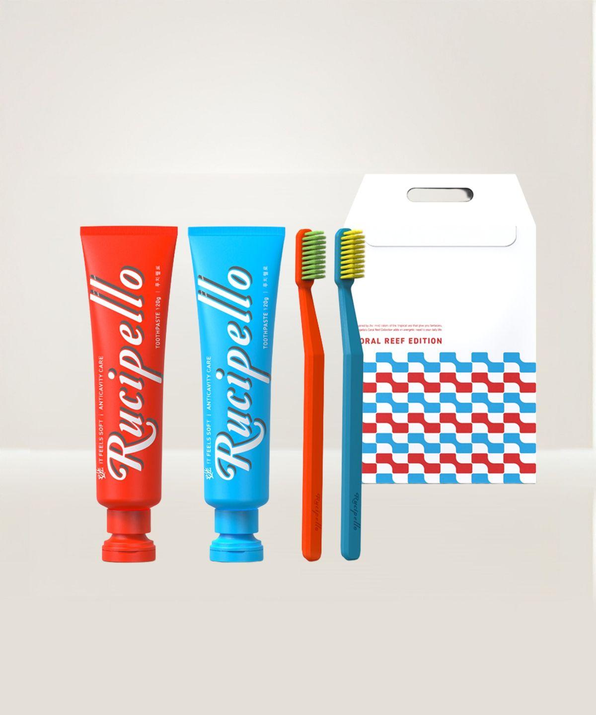 Coral Reef Toothpaste & Toothbrush 2-Piece Gift Set