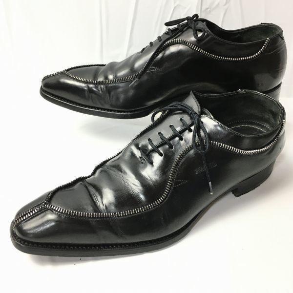 

HARRIS Made in England Zippered Wholecut Dress Shoes Black size 42 26.5-27.0
