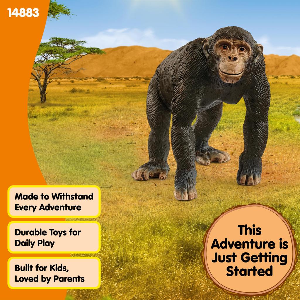 Schleich Wildlife Chimpanzee Ages Realistic Animal Toy 14883 Figure, 3+,