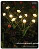 Pilzform Solar-LED-Lichterkette, Wasserdichte Outdoor-Campinglichter, Quallen-Design mit Windbetrieb