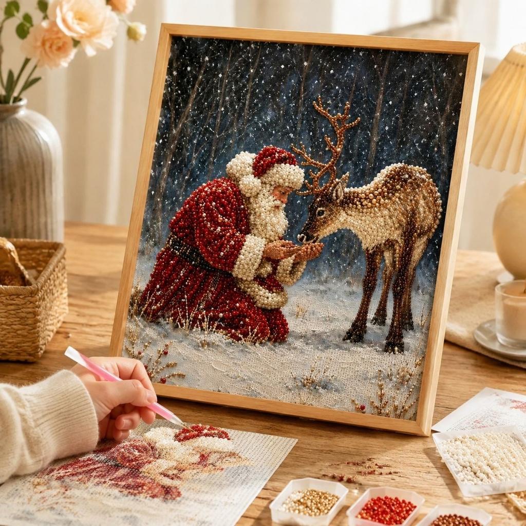 Christmas Painting for Holiday Home Wall Decor and Gift Giving
