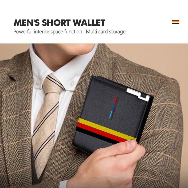 YMZD7 For BMW Men Wallet Car Logo Leather Purse Card Holder License E91 E92 E93 E60 F10 F30 E39 E36 E87 X3 X5 E70 E46 E90
