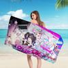 E-EEDY GIRL OVERDOSE Beach Towel Colorful Bath Towels for Girl Microfiber Quick Dry Custom Sand Free Beach Yoga Spa Gym Pool