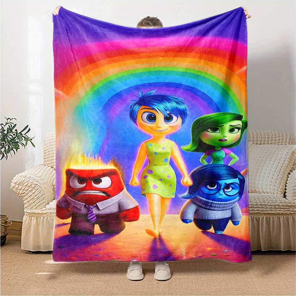 Inside Out Party Night Gift Blanket Comfortable ure for Sofa Couch Office Bed Picnics Four Seasons Universal Digital Print Birthday Christmas Y22