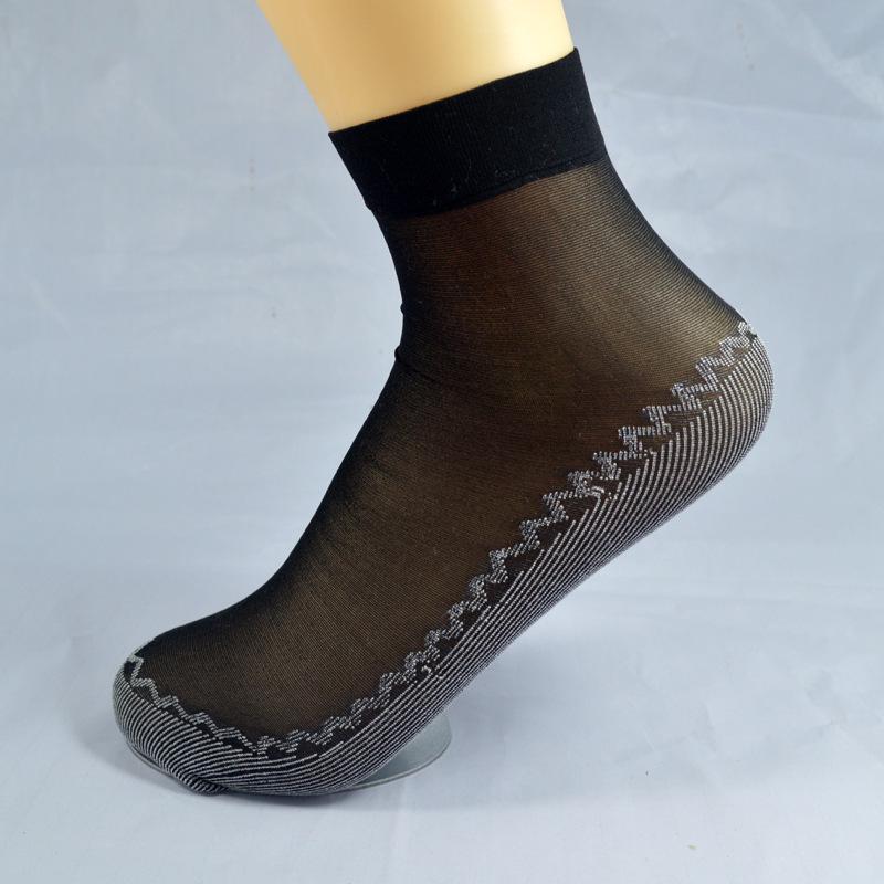 Chaussettes résille en velours respirant pour femmes avec semelle en coton anti-accrochage