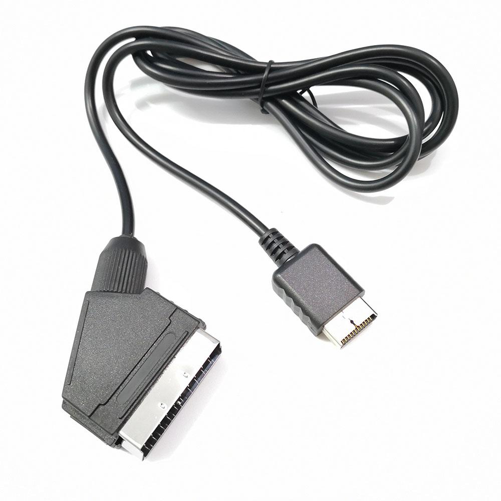 1 stk 1,8 meter / 6 fot RGB Scart-kabel Passer for PS1/ PS2/ PS3