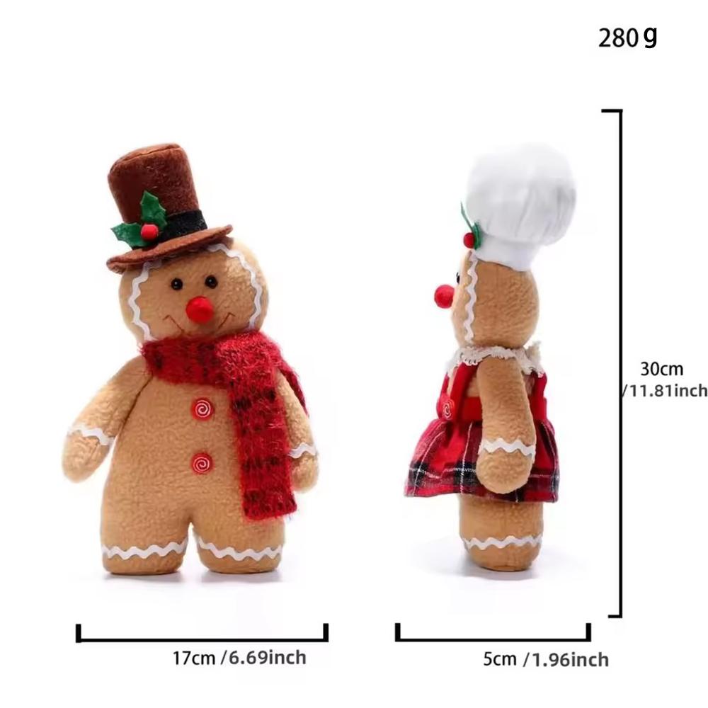 Christmas New Year Decoration Gingerbread Man Doll Ornament Indoor Home Party Gift Decor
