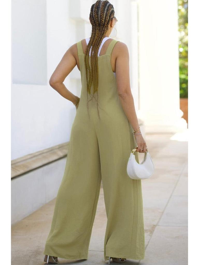 M3154 Damen-Overall in Unifarben - Beliebter europäischer und amerikanischer Stil 2024