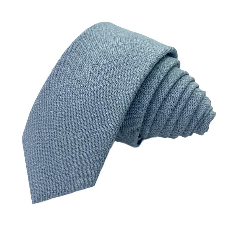 Men'S Plain Cotton Jacquard Tie, Simple Temperament Business Dress Hand-Made British Tie