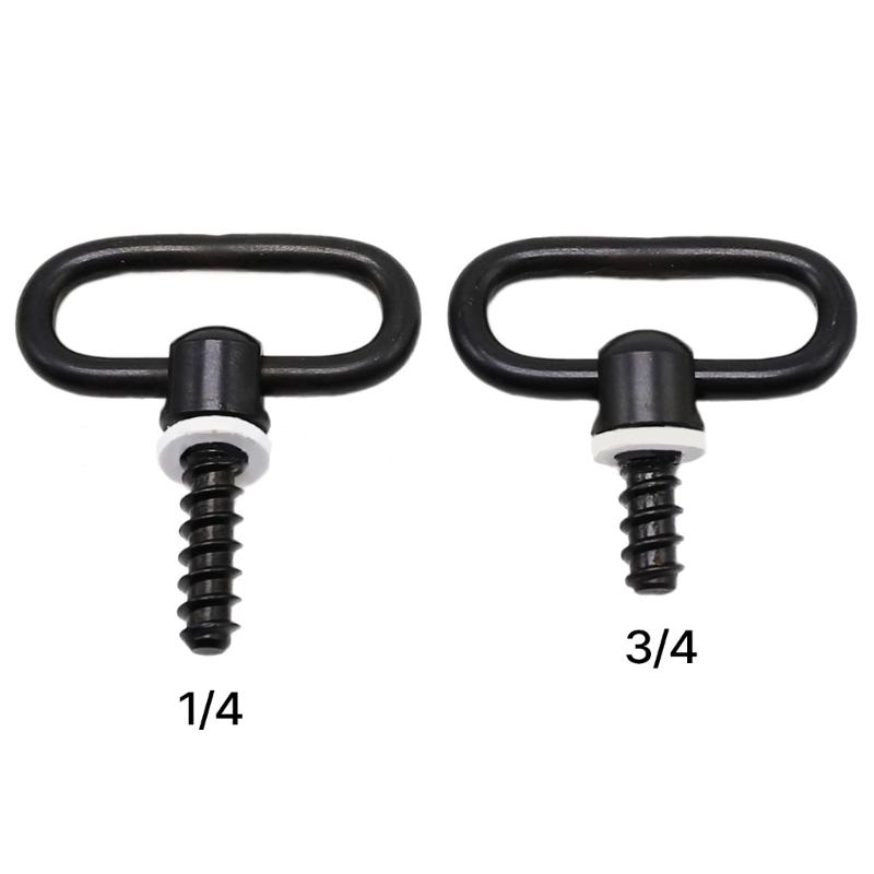 2Pcs Tactically Strap Buckle Quick  Detachs Sling Swivels Screws Metal Flat Hoop Screw Hunting Part Easily To Use