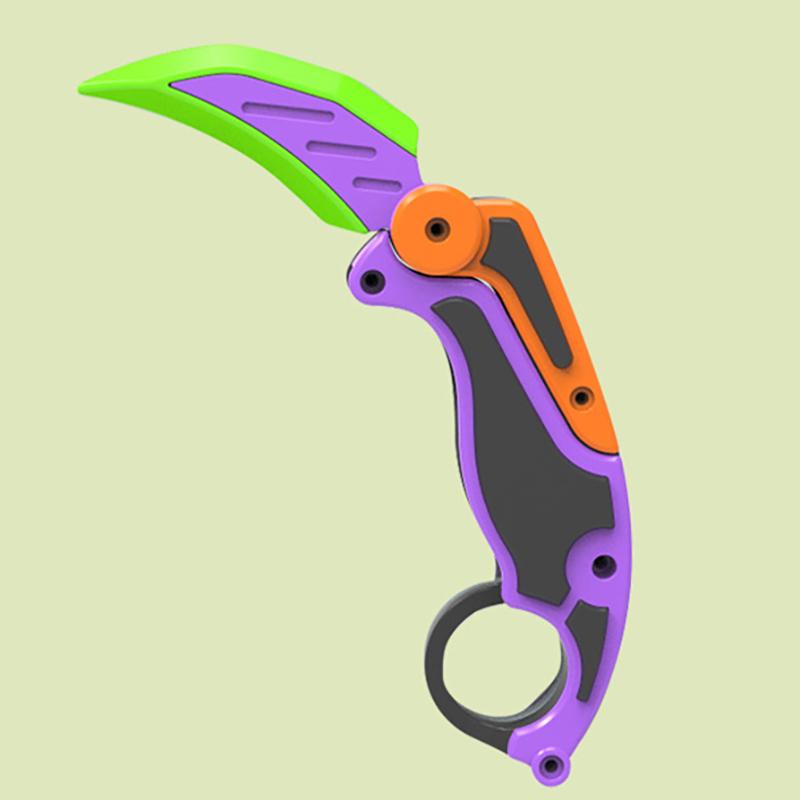 

3D-печатная игрушка «Гравитационный коготь», складной нож-коготь редиса, игрушка-пуш-карта, забавная игрушка для снятия стресса, для рук фиолетовый