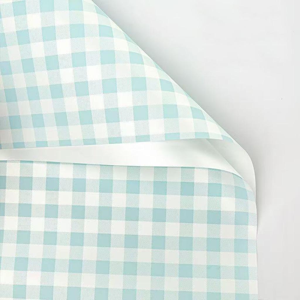 Carta Kraft a Quadretti Gingham Impermeabile Estiva 58x58cm 20 Fogli Carta Setosa per Bouquet Floreale Confezionamento Regali