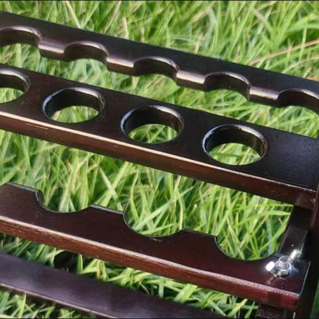 Fishing Rod Holder Versatile Easy Assembly Double Side Slot Bamboo Accessory 23 Holes