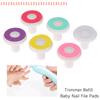 Electric Nail Trimmer Heads for Children, Nail Files, Nail Polisher, Replacement Pads, Plastic, 6 Pcs