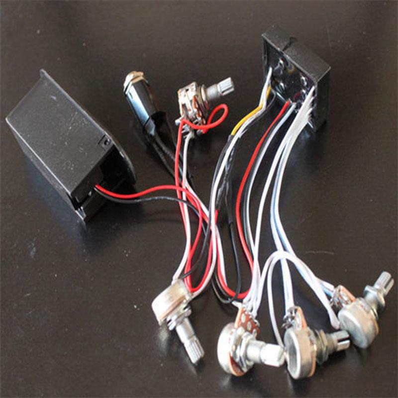 3 Band EQ Preamp Circuit Bass Guitar Wiring Harness For Active Bass Pickup-L016