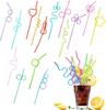 10pcs Colorful Plastic Drinking Straws Crazy Curly Drinking Straws Colorful Unique Flexible Drinking Tube Kids Birthday Party