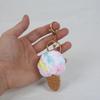 Cute Ice Cream Pompon Keychain Bag Charm for Kids