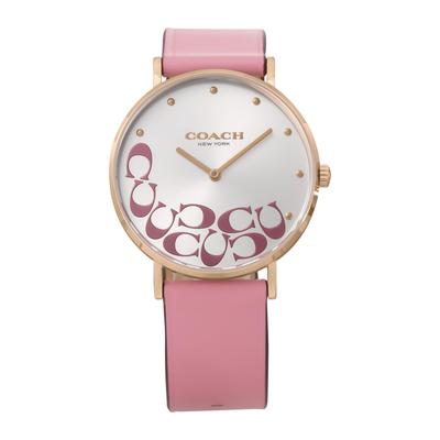 Zegarek PERRY Srebrna tarcza Kwarcowy Codzienny Wodoodporny Szkło Mineralne 36mm 14504135 Różowy [Coach] Damski [Produkt]