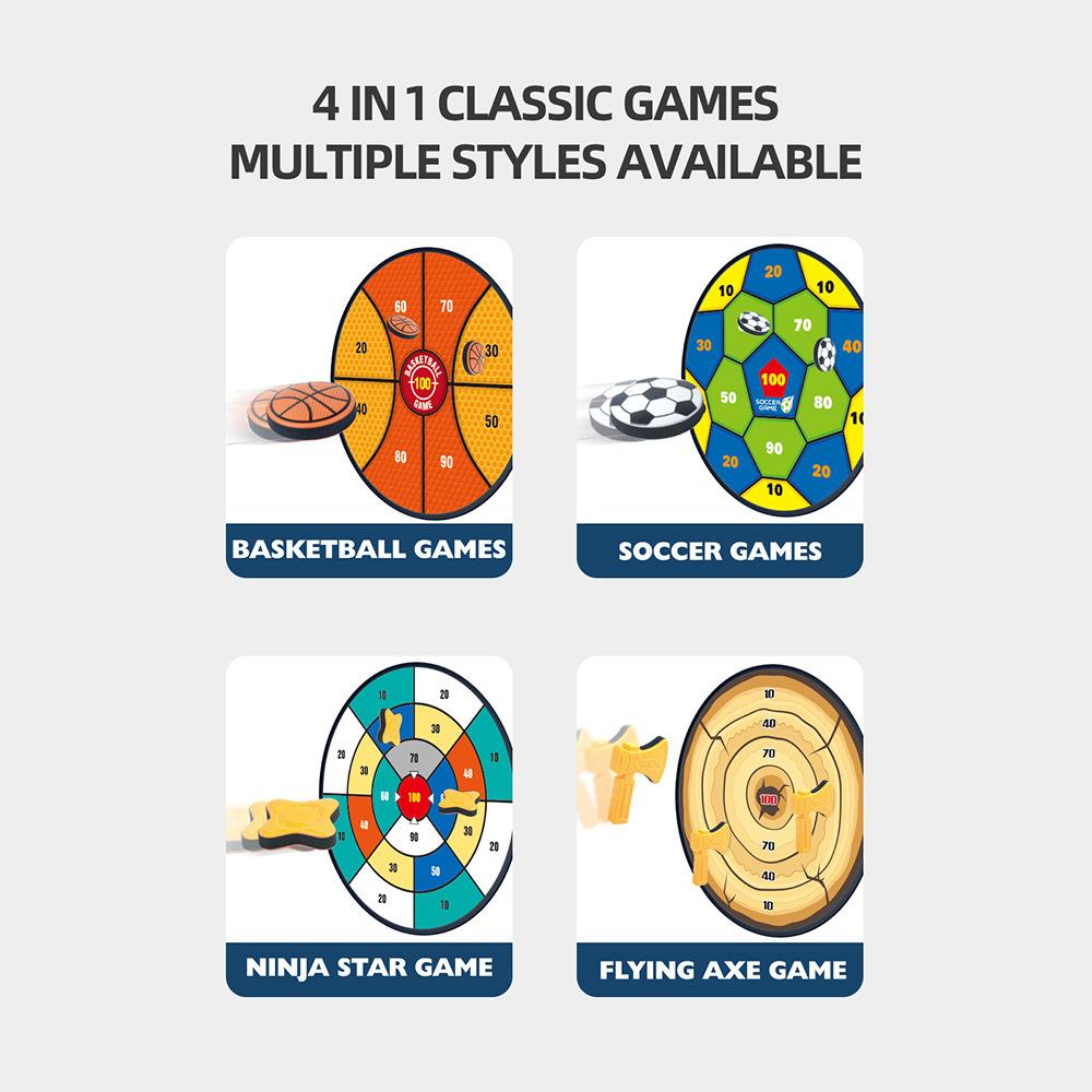 Pyt s pískem, sekera, strom na šipky, jímka, terč, hod hračkou pro chlapce, sportovním dárkem