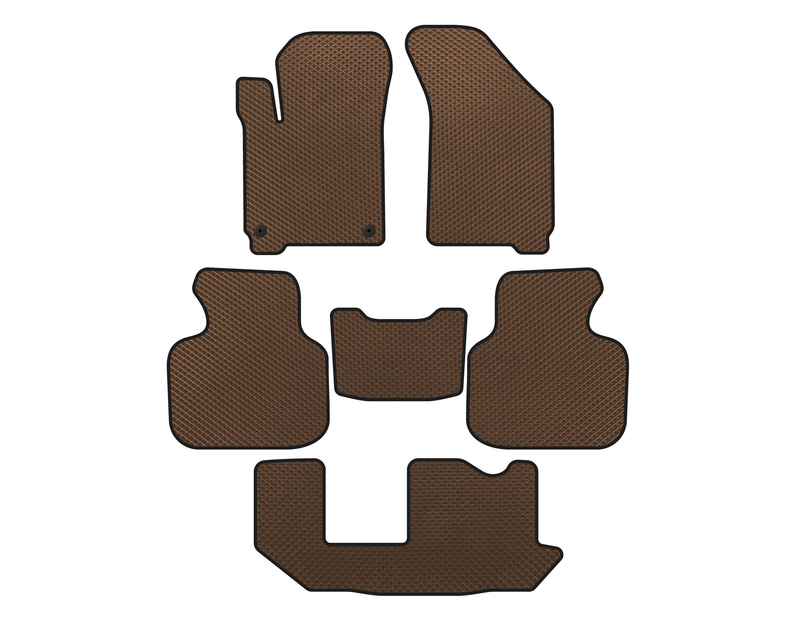 

EVA mats (2011-2020, 3 rows, 7-seater, Brown) for Dodge Journey 2008-