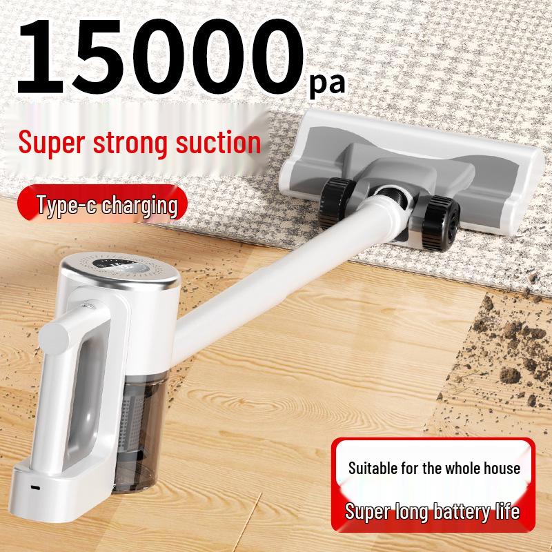 Ultra-Quiet Handheld Wireless Vacuum Cleaner: Powerful Suction, Carpet Washing, Mite Removal, and Mopping - Ideal for Households