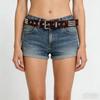 Fur Gothic Waistband Buckle Y2K Belt Retro Punk Rivet Belt  Rock