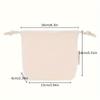 Colorful Blank Cloth Drawstring Canvas Gift Bag with Pockets Mini Cosmetic Coin Storage Canvas Bag